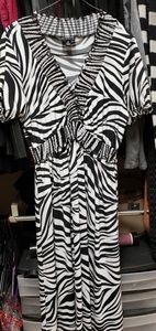 Zebra black and white dress size 12